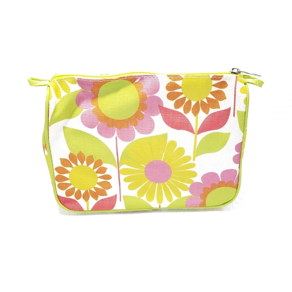 Clinique Toiletry Makeup Cosmetic Bag Case Floral